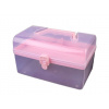 Box - kufrík na šijacie potreby farba svetlo ružová Box - kufrík na šijacie potreby farba svetlo ružová