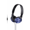 Sony MDR-ZX310AP sluchátka otevřená (On Ear) kabelová modrá headset, složitelná Sony MDR-ZX310AP sluchátka otevřená (On Ear) kabelová modrá headset, složitelná