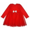 Dievčenské šaty - Šaty pred člnom koleno veľkosť 122 (Barms Red Frill Dress Tulle Bow 122) Dievčenské šaty - Šaty pred člnom koleno veľkosť 122 (Barms Red Frill Dress Tulle Bow 122)