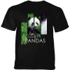 Tričko unisex The Mountain Panda Split Portrait (panda veľká) - čierne, XXL Tričko unisex The Mountain Panda Split Portrait (panda veľká) - čierne, XXL
