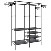 Ruhhy 22671 Stojan na oblečenie čierny 173 x 36 x 108 cm oceľ a netkaná textília Ruhhy 22671 Stojan na oblečenie čierny 173 x 36 x 108 cm oceľ a netkaná textília