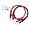 Kabel 10mm2 1m 2x očko M8 - pár Kabel 10mm2 1m 2x očko M8 - pár