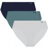 Under Armour | Pure Stretch 3-Pack No Show Bikini | modrá| M Under Armour | Pure Stretch 3-Pack No Show Bikini | modrá| M
