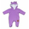 Baby Nellys Dojčenský teplákový overal s kapucňou - fialový, veľ. 68 Baby Nellys Dojčenský teplákový overal s kapucňou - fialový, veľ. 68