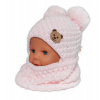 BABY NELLYS Pletený nákrčník / komínok - ružový BABY NELLYS Pletený nákrčník / komínok - ružový