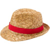 Pricus slamený klobúk, červená - hnedá Natural Pricus slamený klobúk, červená - hnedá Natural