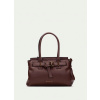Luxusná dámska kožená kabelka Hispanitas tmavo hnedá s prackou Luxusná dámska kožená kabelka Hispanitas tmavo hnedá s prackou