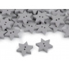 Drevený dekoračný gombík hviezda šedá holubia 10ks Drevený dekoračný gombík hviezda šedá holubia 10ks