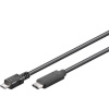 Kábel USB 2.0 konektor Micro/USB-C 3.1 konektor 1m čierny Kábel USB 2.0 konektor Micro/USB-C 3.1 konektor 1m čierny