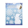 Okenná fólia vločky a snehuliak Okenná fólia vločky a snehuliak