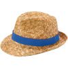 Pricus slamený klobúk, modrá Royal - hnedá Natural Pricus slamený klobúk, modrá Royal - hnedá Natural