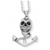 Ewena Přívěsek ocelová lebka s řetízkem + dárkové balení Ewena Přívěsek ocelová lebka s řetízkem + dárkové balení