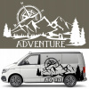 Šablóna na maľovanie na auto CAMPER GRAFIKA ADVENTURE KOMPAS HORY LES 43x79 Šablóna na maľovanie na auto CAMPER GRAFIKA ADVENTURE KOMPAS HORY LES 43x79