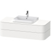 DURAVIT Happy D.2 Plus závesná skrinka pod umývadlo pod dosku, 2 zásuvky, 1300 x 550 x 408 mm, biela matná lakovaná, HP496203636 DURAVIT Happy D.2 Plus závesná skrinka pod umývadlo pod dosku, 2 zásuvky, 1300 x 550 x 408 mm, biela matná lakovaná, HP496203636