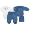 5-dielna pletená sada Baby Nellys, Boy, body, nohavice, sveter, čiapka, motýlik, modrá,74 5-dielna pletená sada Baby Nellys, Boy, body, nohavice, sveter, čiapka, motýlik, modrá,74