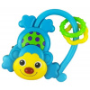 Chrastítko Baby Mix opička modrá pro miminko na baterie Světlo Zvuk Chrastítko Baby Mix opička modrá pro miminko na baterie Světlo Zvuk