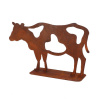 Dekorace RUST na podstavci, kráva, kov, 40x10x25cm|Esschert Design Dekorace RUST na podstavci, kráva, kov, 40x10x25cm|Esschert Design