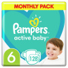 Pampers Active Baby 6 Detské plienky (13-18 kg) 128 jednorazových plienok