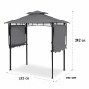 Blumfeldt Steakhouse Wing Altánok so strechou, 235x242x145cm, 2 sklopné bočné diely, sivý Blumfeldt Steakhouse Wing Altánok so strechou, 235x242x145cm, 2 sklopné bočné diely, sivý