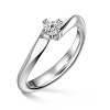 Freya | Zásnubný prsteň so stredovým diamantom 0.180ct, biele zlato 53