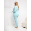 Dámske plus size pyžamo v mätovej farbe svetlomodrá XXL Forever Pink 5906694084577 Dámske plus size pyžamo v mätovej farbe svetlomodrá XXL Forever Pink 5906694084577