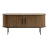 Hnedý TV stolík v dekore duba 120x56 cm Nola – Unique Furniture Hnedý TV stolík v dekore duba 120x56 cm Nola – Unique Furniture