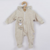 Dojčenský semiškový overal s kapucňou New Baby Sweetheart béžový - 74 (6-9m) Dojčenský semiškový overal s kapucňou New Baby Sweetheart béžový - 74 (6-9m)