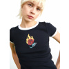dámske tričko SANTA CRUZ LUCKY ROSE RINGER TEE BLACK/WHITE L dámske tričko SANTA CRUZ LUCKY ROSE RINGER TEE BLACK/WHITE L