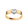 iZlato Forever Zlatý prsteň s diamantovým srdiečkom, 14K BSBR009 iZlato Forever Zlatý prsteň s diamantovým srdiečkom, 14K BSBR009