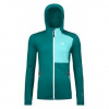 Ortovox Fleece Hoody W pacific green L; Zelená bunda Ortovox Fleece Hoody W pacific green L; Zelená bunda