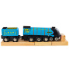 Bigjigs Rail Drevená replika lokomotívy Mallard + 3 koľaje Bigjigs Rail Drevená replika lokomotívy Mallard + 3 koľaje