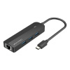 Adaptér Vention TGPBB USB Type-C - 3 x USB-A + Micro B + zásuvka RJ45, čierny Adaptér Vention TGPBB USB Type-C - 3 x USB-A + Micro B + zásuvka RJ45, čierny