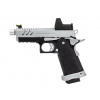 Vorsk Airsoftová pištoľ Hi-Capa 3.8 PRO s kolimátorom, GBB - strieborná Vorsk Airsoftová pištoľ Hi-Capa 3.8 PRO s kolimátorom, GBB - strieborná