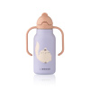 Termofľaša s úchytmi Liewood Kimmie 250ml: Cat Warm lilac Termofľaša s úchytmi Liewood Kimmie 250ml: Cat Warm lilac