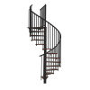 Minka STAIRS Kombinované točité schodisko Switch orech/čierna pr. 160 cm Minka STAIRS Kombinované točité schodisko Switch orech/čierna pr. 160 cm