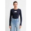 Bavlnené tričko s dlhým rukávom G-Star Embro patch slim D27740.D961 tmavomodrá L Bavlnené tričko s dlhým rukávom G-Star Embro patch slim D27740.D961 tmavomodrá L