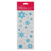 Nálepky snehové vločky trblietavé, modro biele Nálepky snehové vločky trblietavé, modro biele