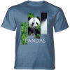 Tričko unisex The Mountain Panda Split Portrait (panda veľká) - modré, 4XL Tričko unisex The Mountain Panda Split Portrait (panda veľká) - modré, 4XL