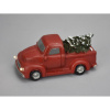 Vianočná LED svietiaca dekorácia - Vintage auto Pick-up so stromčekom - červené Vianočná LED svietiaca dekorácia - Vintage auto Pick-up so stromčekom - červené