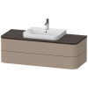 DURAVIT Happy D.2 Plus závesná skrinka pod umývadlo pod dosku, 2 zásuvky, 1300 x 550 x 408 mm, plátno, HP496207575 DURAVIT Happy D.2 Plus závesná skrinka pod umývadlo pod dosku, 2 zásuvky, 1300 x 550 x 408 mm, plátno, HP496207575