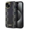 DKNY PU Leather Checkered Pattern MagSafe pre Apple iPhone 15, čierna DKNY PU Leather Checkered Pattern MagSafe pre Apple iPhone 15, čierna