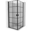 Mexen Mist-B Duo, 2-krídlový výklopný sprchový kút 80 x 80 cm, číre sklo-čierna mriežka, 8A2-080L-080P-70-77 Mexen Mist-B Duo, 2-krídlový výklopný sprchový kút 80 x 80 cm, číre sklo-čierna mriežka, 8A2-080L-080P-70-77
