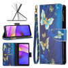 Peňaženkové kožené puzdro Colored Drawing Pattern na Motorola Moto E20 / E30 / E40 - Gold Butterfly Peňaženkové kožené puzdro Colored Drawing Pattern na Motorola Moto E20 / E30 / E40 - Gold Butterfly