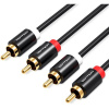 Vention 2× RCA Male to Male Audio Cable 2 m Black Metal Type VAB-R06-B200 Vention 2× RCA Male to Male Audio Cable 2 m Black Metal Type VAB-R06-B200