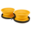 Kiwi Walker Double Travel Bowl 2x350ml - cestovná miska pre psov a mačky, silikón - Oranžová Kiwi Walker Double Travel Bowl 2x350ml - cestovná miska pre psov a mačky, silikón - Oranžová