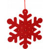 H&L Snehová vločka LED HANGDECO 35 cm plsť červená H&L Snehová vločka LED HANGDECO 35 cm plsť červená
