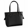 Betlewski kabelka kabelka cez rameno z ekologickej kože čierna Betlewski kabelka kabelka cez rameno z ekologickej kože čierna