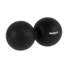 Dvojitá masážna loptička Duoball 6,2 cm, čierna, silikónový materiál, REBEL ACTIVE Dvojitá masážna loptička Duoball 6,2 cm, čierna, silikónový materiál, REBEL ACTIVE