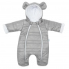 NEW BABY Zimná dojčenská kombinéza s kapucňou a uškami New Baby Pumi grey Veľ. 68 NEW BABY Zimná dojčenská kombinéza s kapucňou a uškami New Baby Pumi grey Veľ. 68