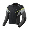 Textilná motocyklová bunda Rebelhorn Spark čierno-šedo-žltá fluo 3XL Textilná motocyklová bunda Rebelhorn Spark čierno-šedo-žltá fluo 3XL